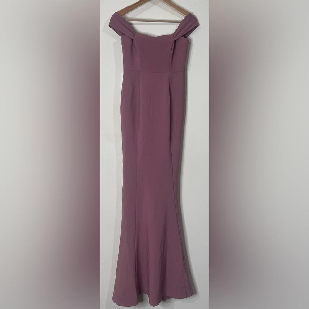 Likely Pink Mauve Off Shoulder Mermaid Bartolli Gown Dress in Nostalgia Rose - Picture 8 of 9
